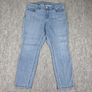 LL Bean Jeans Womens 14P Blue BeanFlex Stretch Mid Rise Classic Fit Denim Casual